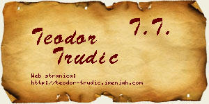 Teodor Trudić vizit kartica